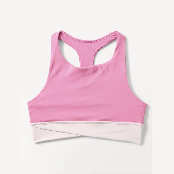 Athleta Girl Transcend Crossover Bra in Peonies/Shell, size XL/14 - Picture 7 of 7